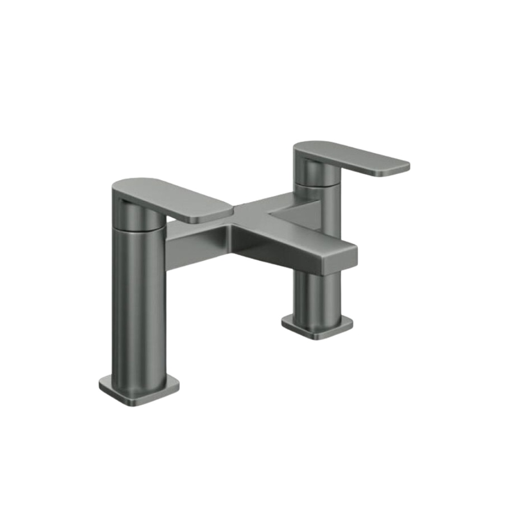 Product Cut out image of the Abacus Edge Anthracite Deck Mounted Bath Filler